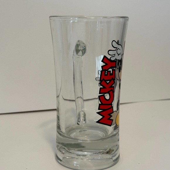 DISNEY Mickey Mouse VINTAGE Glass Mug Stein w/ Handle Excellent Graphics - Picture 5 of 12